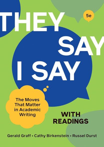 They Say/ I Say with Readings Fifth Edition (PDF Instant Download)