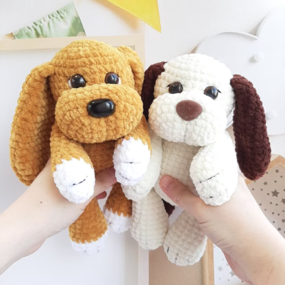 Crochet PATTERN dog, Amigurumi tutorial PDF in English, crochet puppy crochet pattern PDF